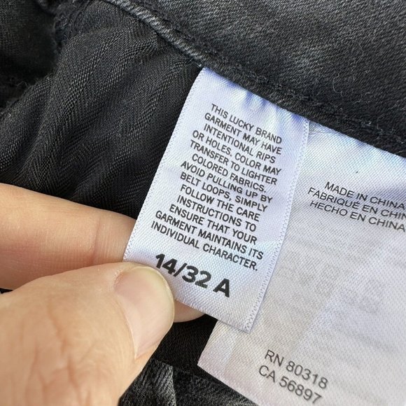 Lucky Brand Jeans Women’s 14/32 Ankle Faded Black Wash Low Rise Skinny Lolita - Picture 7 of 9